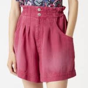 NEW ISABEL MARANT ÉTOILE Teresa Denim Shorts in raspberry, Size FR 40 (8)